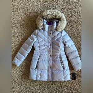 Women's London Fog Faux-Fur Hood Snap-Front Puffer Jacket